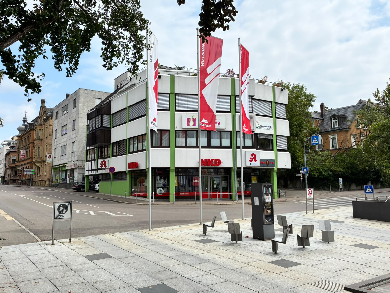 Stilisierte dreidimensionale Standortansicht der Praxis in der Göppinger Innenstadt
